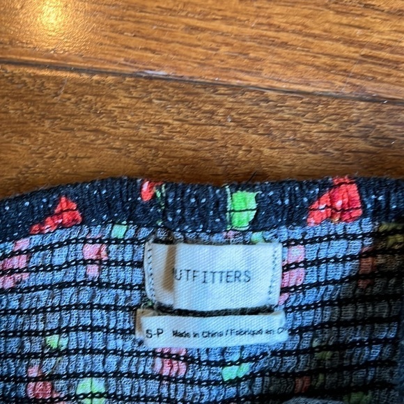 Urban Outfitters | Mamie Linen Cherry Print Retro Halter Mini Dress Small - Picture 7 of 8